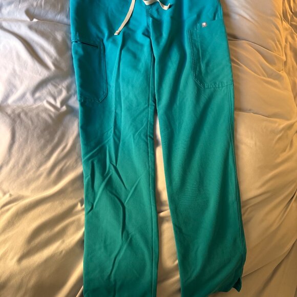Women's Teal Rafaela Oversized Scrub Top - XS + Yola Skinny Scrub Pants - S - Picture 3 of 4